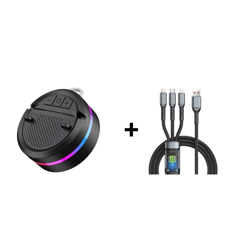Portable Bluetooth Speaker with RGB Lights & Phone Stand