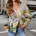 Van Gogh Sweater | Bouquet of Flowers| Cardigan | Full Sleeve Blouse | S–6XL Plus size | Poppy Art | Art Teacher Gift|Fine Art Print