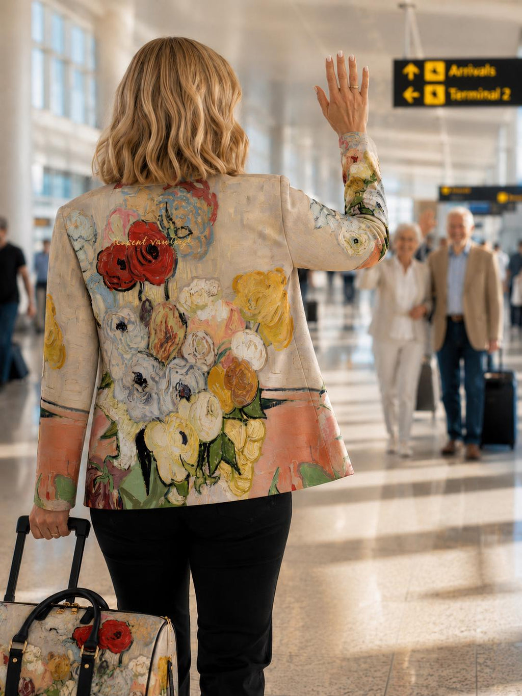 Van Gogh Sweater | Bouquet of Flowers| Cardigan | Full Sleeve Blouse | S–6XL Plus size | Poppy Art | Art Teacher Gift|Fine Art Print
