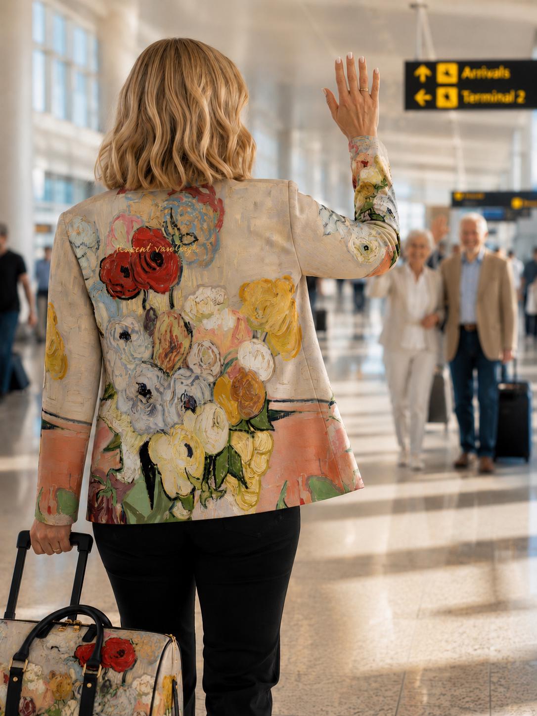 Van Gogh Sweater | Bouquet of Flowers| Cardigan | Full Sleeve Blouse | S–6XL Plus size | Poppy Art | Art Teacher Gift|Fine Art Print