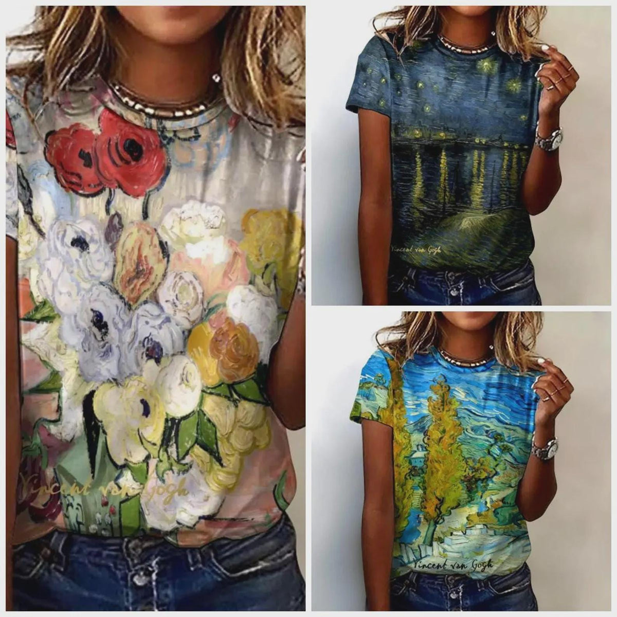 Van Gogh Sweater | Bouquet of Flowers| Cardigan | Full Sleeve Blouse | S–6XL Plus size | Poppy Art | Art Teacher Gift|Fine Art Print