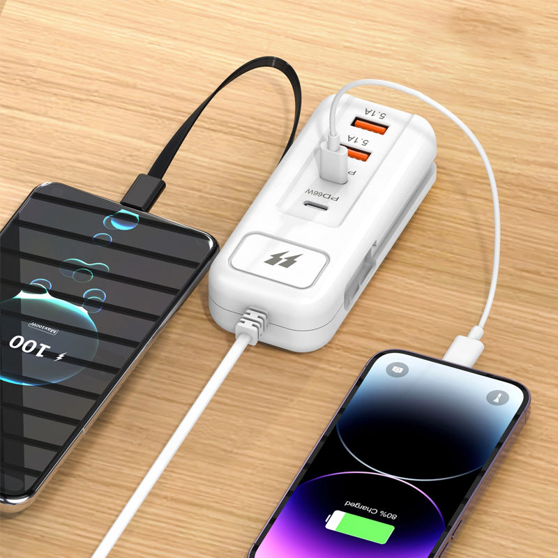 ⚡ Fast Charging Power Strip | Christmas SALE 50% OFF | 4-Port Smart Hub with 30-Min Boost & Surge Protection | Declutter Your Desk & Travel Setup 🎄✨